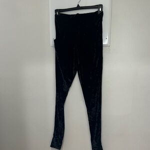 Black Velvet Leggings